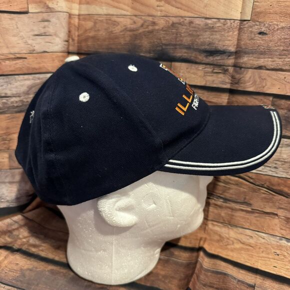 University Of Illinois Fighting Illini Hat Cap Adjustable Strap Embroidered - Picture 2 of 8